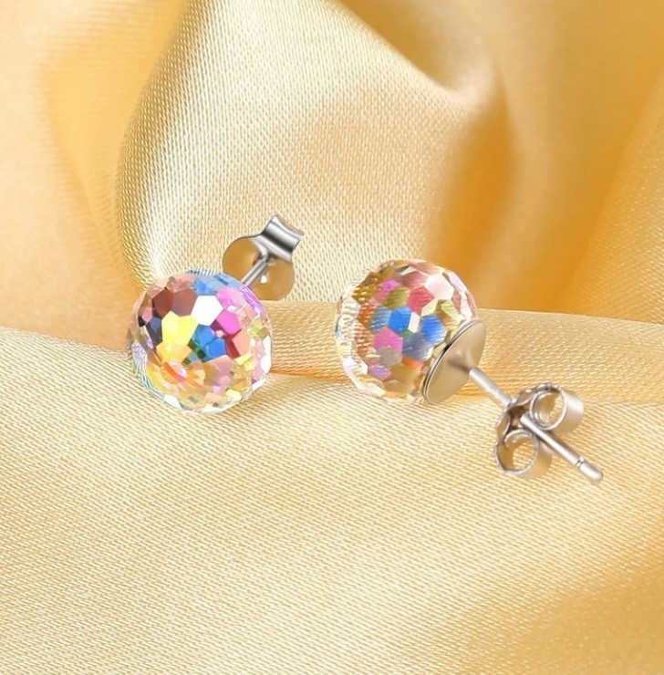 AB Sphere Earrings - 6mm